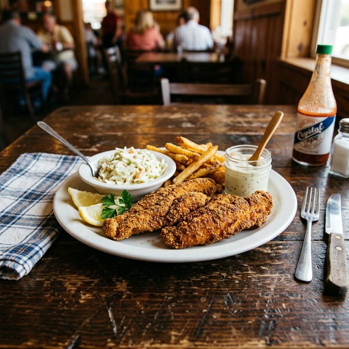 Golden fried catfish fillets
